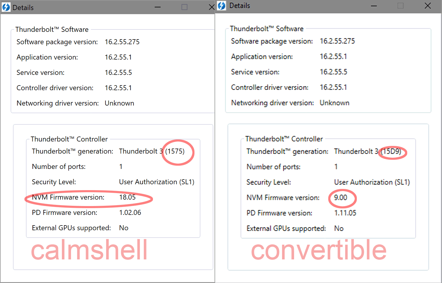 9360 vs 9365 thunderbolt versions