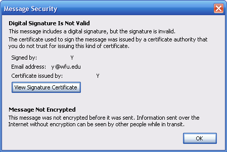 TB digital signature not valid