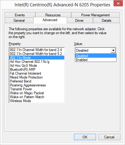 wireless driver property